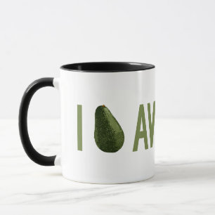 Caneca Eu amo abacates