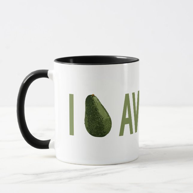 Caneca Eu amo abacates (Esquerda)