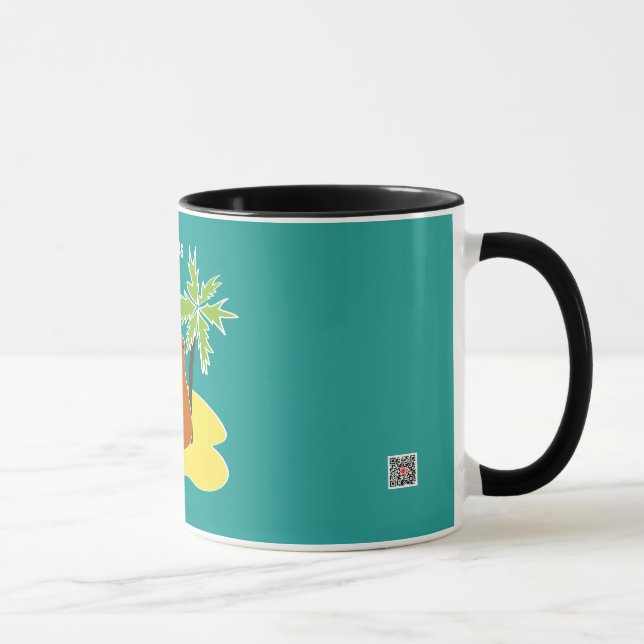 Caneca Eu Amo Arte de Praia Tropical de Capivaras (Direita)