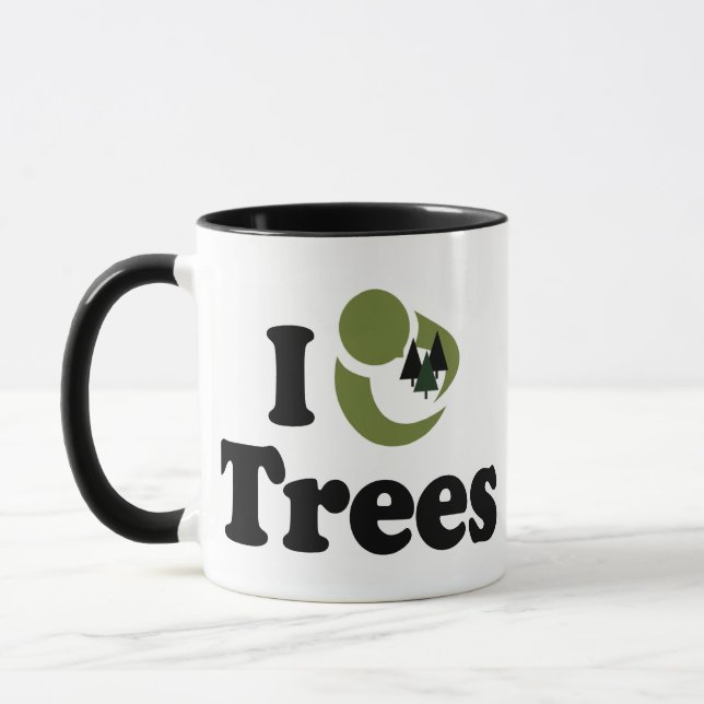 Caneca Eu Amo Árvores (Esquerda)