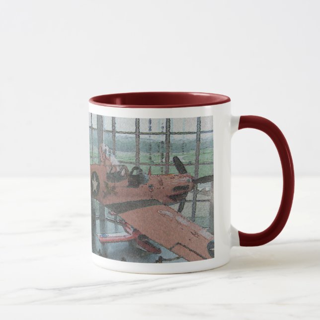 Caneca Eu amo aviões (Direita)
