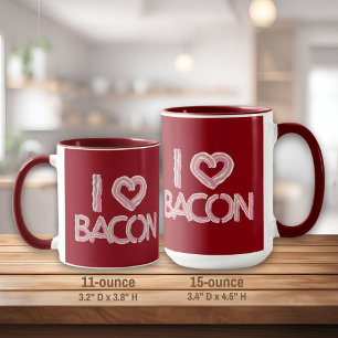 Caneca Eu Amo Bacon
