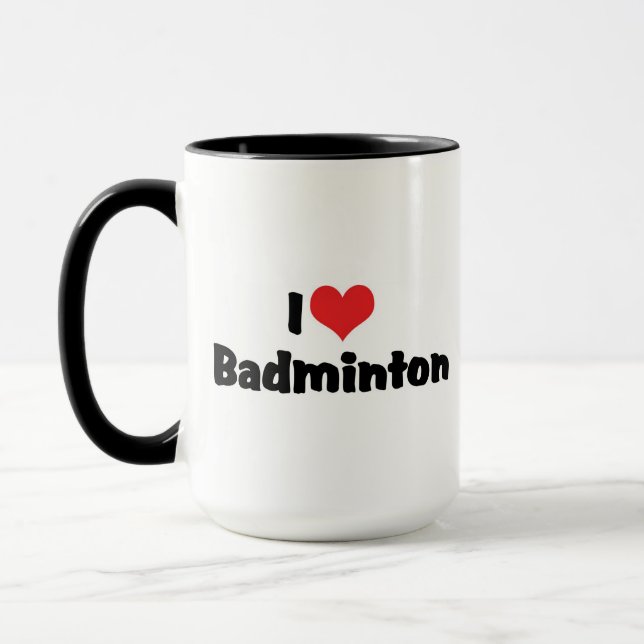 Caneca Eu Amo Badminton (Esquerda)