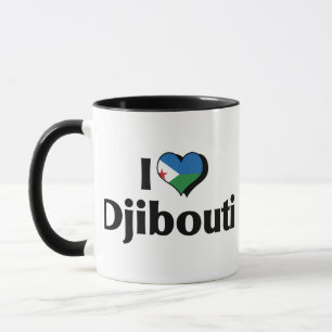 Caneca Eu Amo Bandeira Djibouti