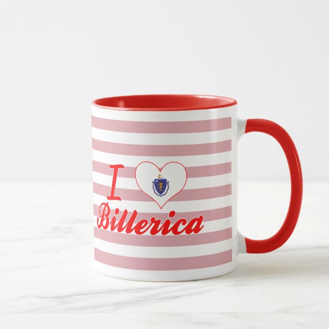 Caneca Eu amo Billerica, Massachusetts (Direita)