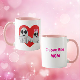 Caneca Eu Amo Boo Mamãe - Rosa