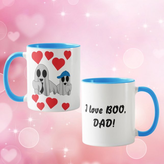 Caneca Eu Amo BOO Papai (do Filho) (Criador carregado)