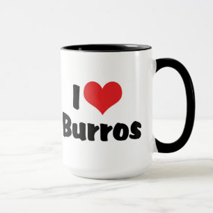 Caneca Eu Amo Burros do Coração