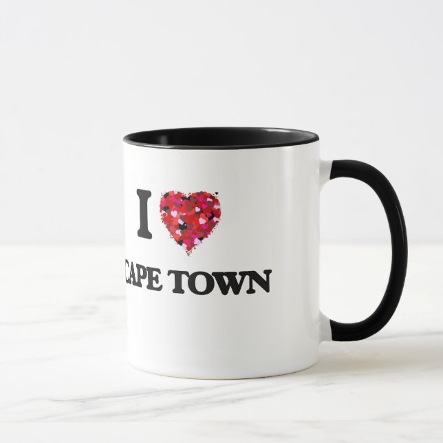 Caneca Eu amo Cape Town África do Sul (Direita)