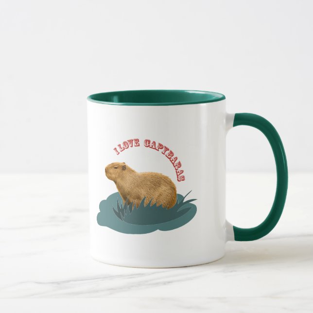 Caneca Eu amo capivaras (Direita)