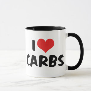 Caneca Eu Amo Carboidratos