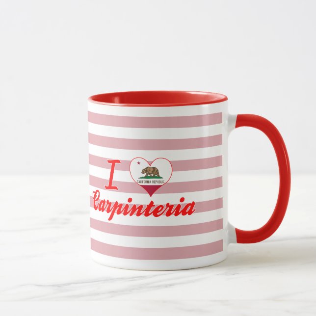 Caneca Eu amo Carpinteria, Califórnia (Direita)