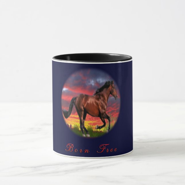 Caneca Eu amo Cavalos (Centro)
