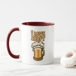 Caneca Eu Amo Cerveja Artesanal