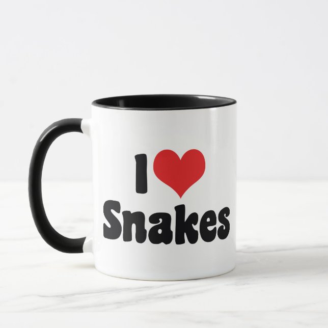 Caneca Eu Amo Cobras Coração (Esquerda)