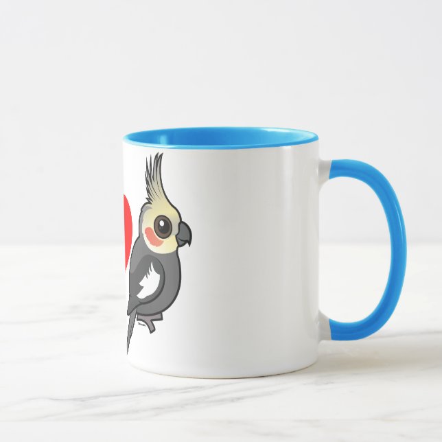 Caneca Eu amo Cockatiels (Direita)