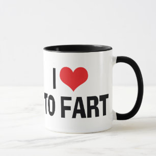 Caneca Eu Amo Coração A Fart - Engraçado Humor