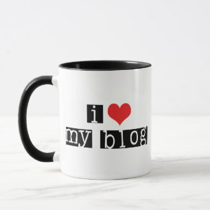 Caneca Eu Amo Coração Meu Blog