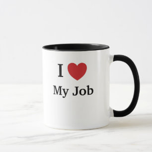 Caneca Eu amo (coração) meu trabalho - razões engraça