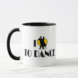 Caneca Eu Amo Coração Para Dançar - Valsa Tango Balé Aman
