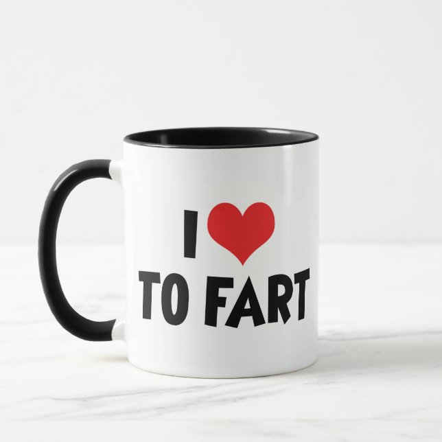 Caneca Eu Amo Coração Para Peidar (Esquerda)
