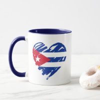 Eu amo Cuba - Bandeira Cubana Heart