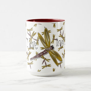 Caneca Eu amo Dragonflies Arte Digital e Gráfica