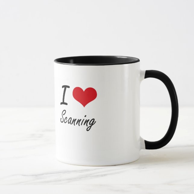 Caneca Eu amo fazer a varredura (Direita)