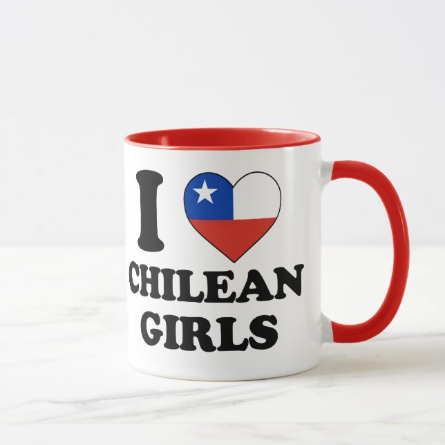 Caneca Eu amo garotas chilenas (Direita)