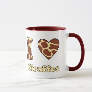 Caneca Eu amo girafas