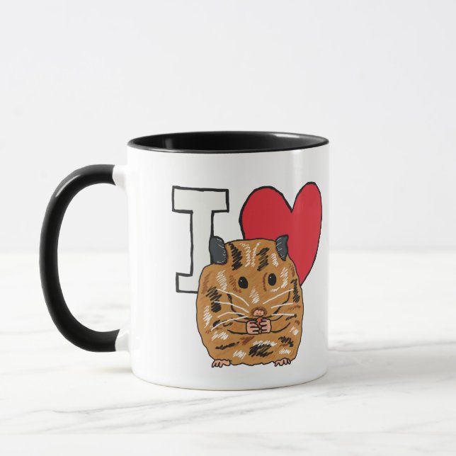 Caneca Eu Amo Hamsters (Esquerda)