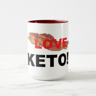 Caneca Eu Amo Keto Popular Bacon