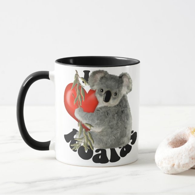 Caneca Eu amo Koalas (Com Donut)