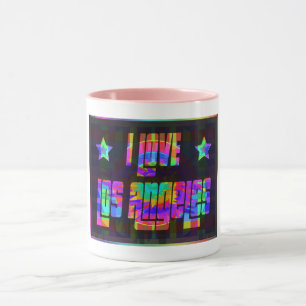Caneca EU AMO LA Bela Taça Neon Mug