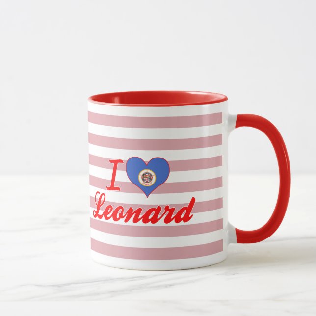 Caneca Eu amo Leonard, Minnesota (Direita)