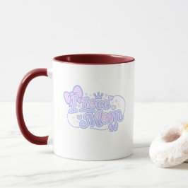 Caneca Eu Amo Mamãe – Design Kawaii Pastel