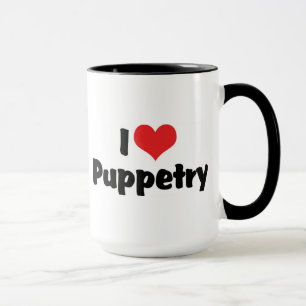 Caneca Eu Amo Marionetes do Coração - Amante de Ventriliq