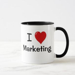 Caneca Eu Amo Marketing Marketing Me Ama Escritório Diver