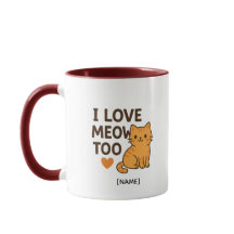 Caneca EU AMO MEOW TAMBÉM – Personalizada | Adicio
