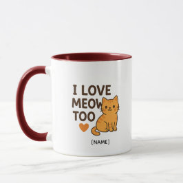Caneca EU AMO MEOW TAMBÉM – Personalizada | Adicio