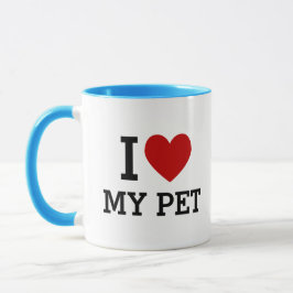 Caneca Eu Amo Meu Animal de Estimação – Presente F
