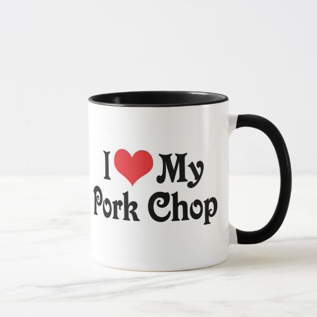 Caneca Eu Amo Meu Bife de Porco (Direita)