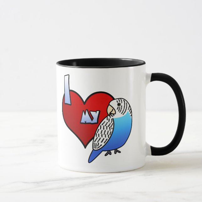 Caneca Eu amo meu Budgie (Direita)