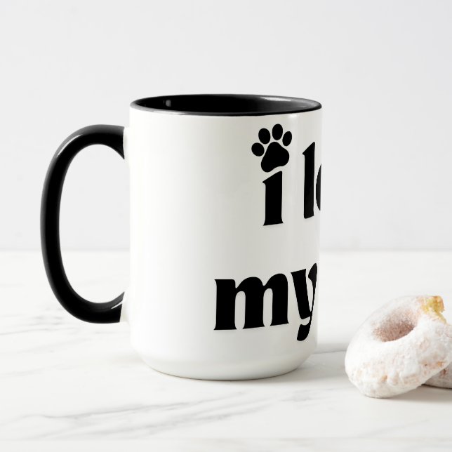Caneca Eu Amo Meu Cachorro (Com Donut)