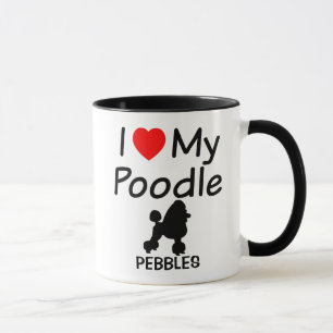 Caneca Eu Amo Meu Cachorro De Poodle