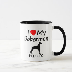 Caneca Eu Amo Meu Cachorro Doberman