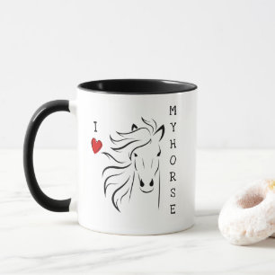 Caneca Eu Amo Meu Cavalo Gráfico