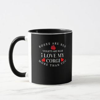 Caneca Eu Amo Meu Corgi Mais Do Que Você Placa Engraçada