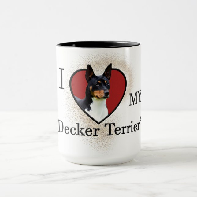 Caneca Eu Amo Meu Decker Terrier (Centro)