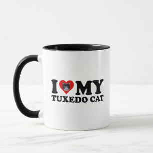 Caneca Eu Amo Meu Gato Tuxedo